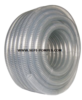 Tuyau PVC pour aspiration avec spirale Acier - Ø mm : 152X172