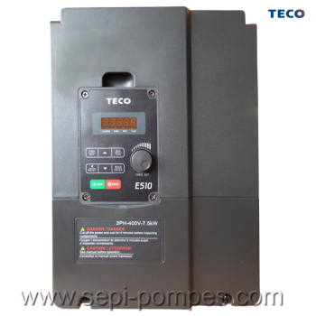 Variateur de Vitesse Electronique TECO 4 KW 3x400V 8.8A Type:E510.405.H3F